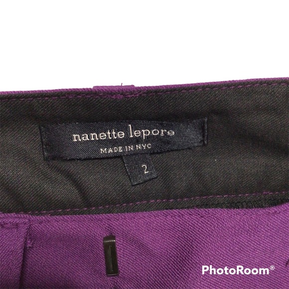 Nanette Lepore Purple Canoodle Pants Size 2 - Picture 7 of 12